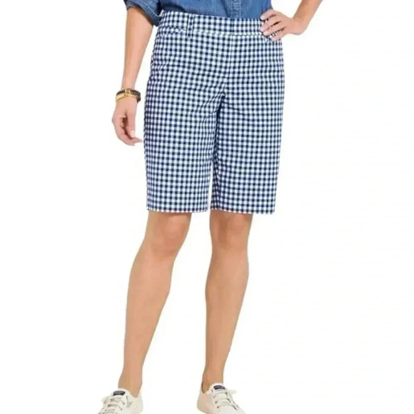 TALBOTS PERFECT SHORTS - 10.5” - SUNRISE GINGHAM - Picture 1 of 6